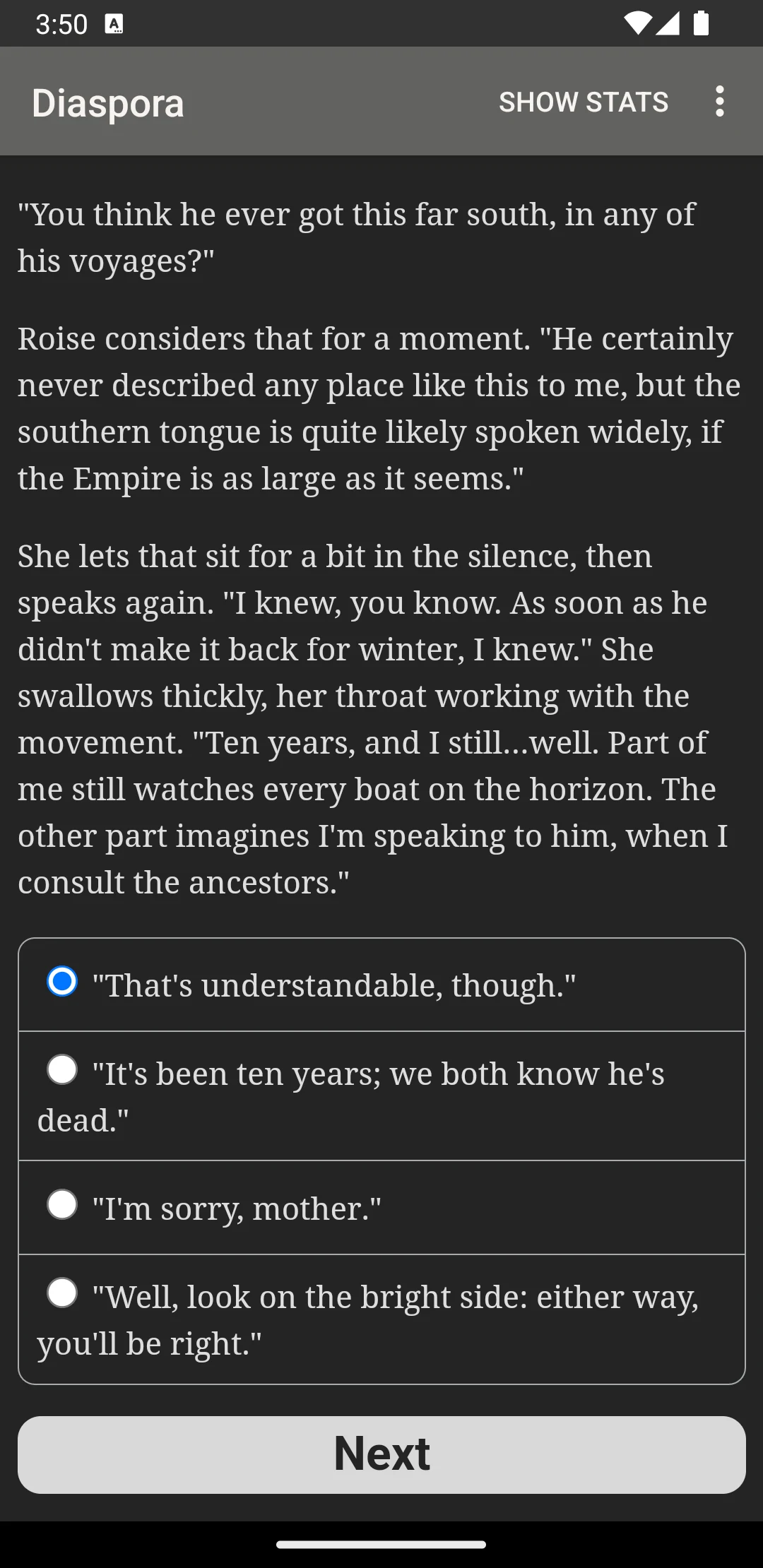 Diaspora screenshot