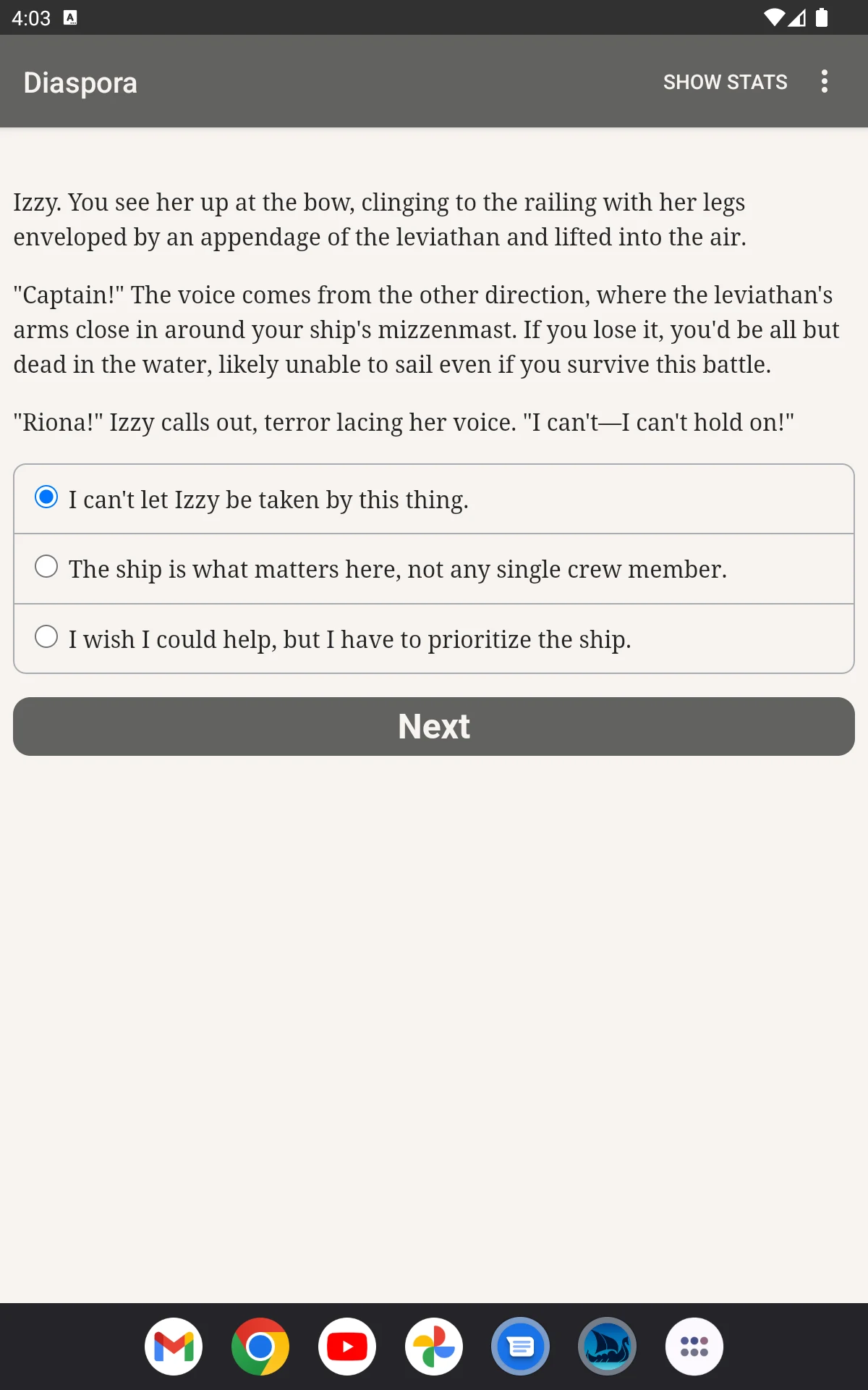 Diaspora screenshot